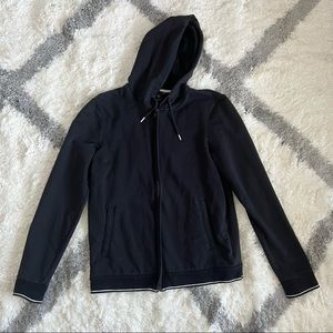 Armani Exchange Mens Black Zip Up Hoodie
